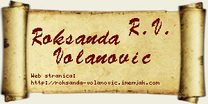 Roksanda Volanović vizit kartica